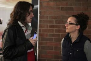 Ashley York and Sally Rubin on location.