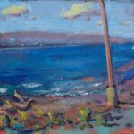 AaronLubrickPoleLeaningTorwardTheOhioOilOnPanel24inx17in2014