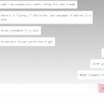 screenshot of chat playback from Later Date by lauren lee mccarthy